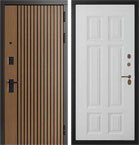 Металлическая входная дверь Бордо Квадро Белый матовый