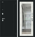 Металлическая входная дверь Флэш Букле черное / Bianco Veralinga
