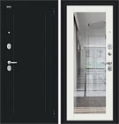 Металлическая входная дверь Флэш Букле черное / Off-white