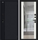 Металлическая входная дверь Матрикс-3 Total Black / Off-white