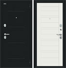 Металлическая входная дверь Сити Kale Букле черное / Off-white