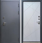 Металлическая входная дверь ТЕРМО Муар С166 Белый софт